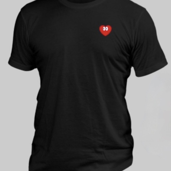 Crazy Hearts Embroidered Heart T-shirt in Black - Picture 2 of 2